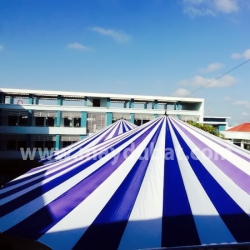 Thi công dù đôi che sân trường học tại Bà Rịa - Vũng Tàu